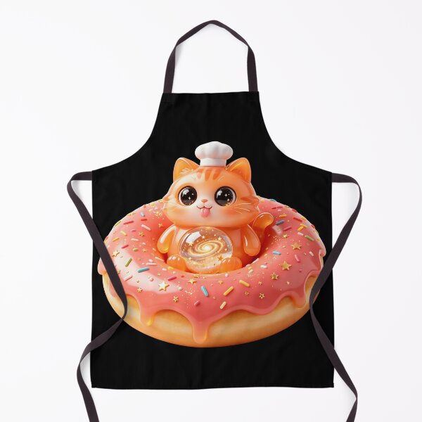 Item preview, Emerald Cat - Sweet Glazed Dream: The Starry Donut Baker designed and sold by ABYSSLAB.