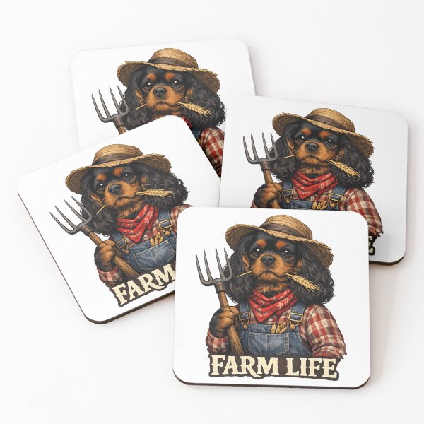 Item preview, Farm Life Black and Tan Cavalier designed and sold by SpottyRainbow.