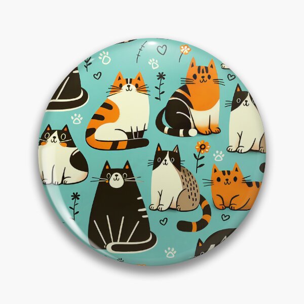 Item preview, Cute Cartoon Cat Pattern Design designed and sold by Canvas-Whispers.