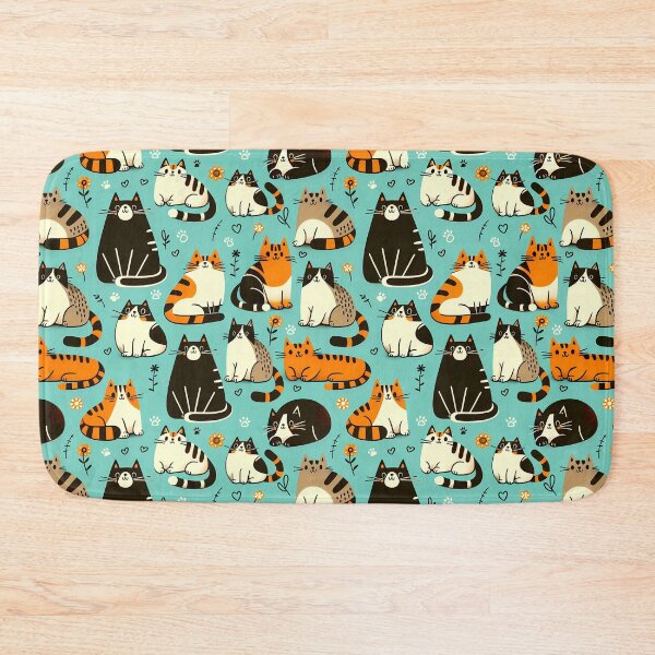 Item preview, Cute Cartoon Cat Pattern Design designed and sold by Canvas-Whispers.