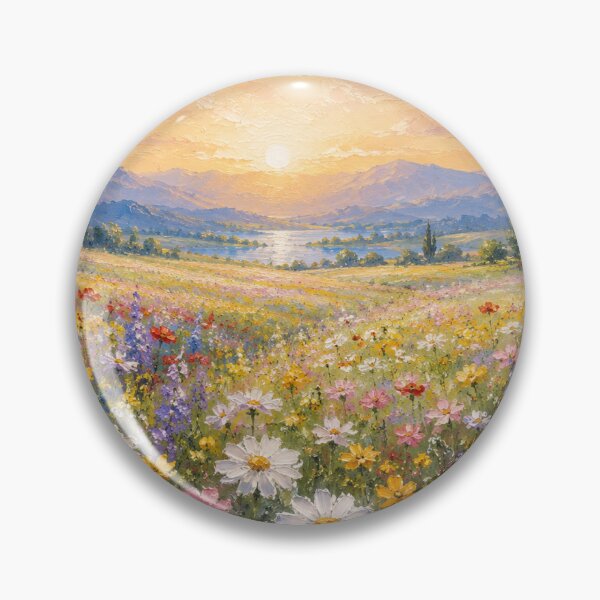 Item preview, Impressionist Wildflower Field Oil Painting designed and sold by 0606PM.