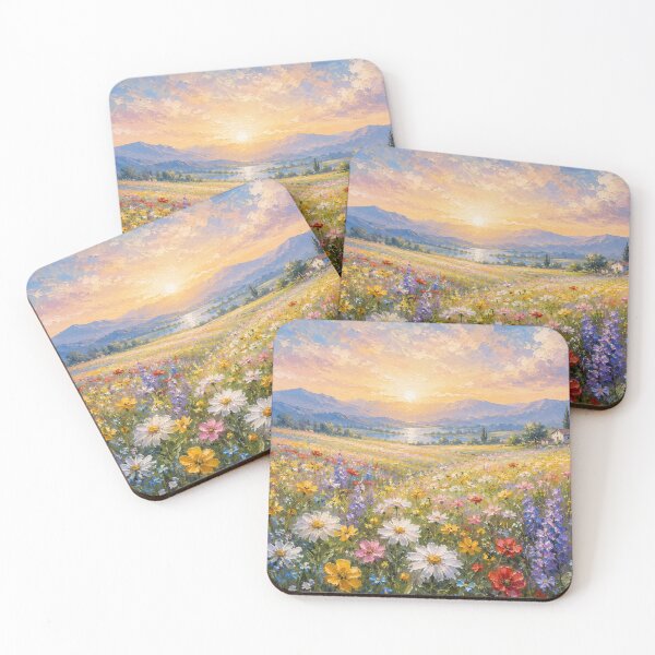Item preview, Impressionist Wildflower Field Oil Painting designed and sold by 0606PM.