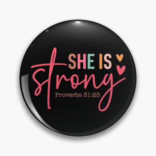 Item preview, She Is Strong Proverbs 31 25 designed and sold by ElizabethMorri2.