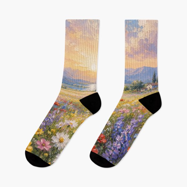 Item preview, Impressionist Wildflower Field Oil Painting designed and sold by 0606PM.