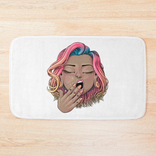 Item preview, Reva Prisma Yawning Face Tired Morning Emoji Art designed and sold by Loviillustratio.