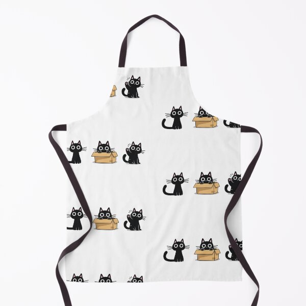 Item preview, Cute Black Cat Trio – Sitting, Box, and Waving Kawaii Cartoon Sticker Sheet designed and sold by RaresS.
