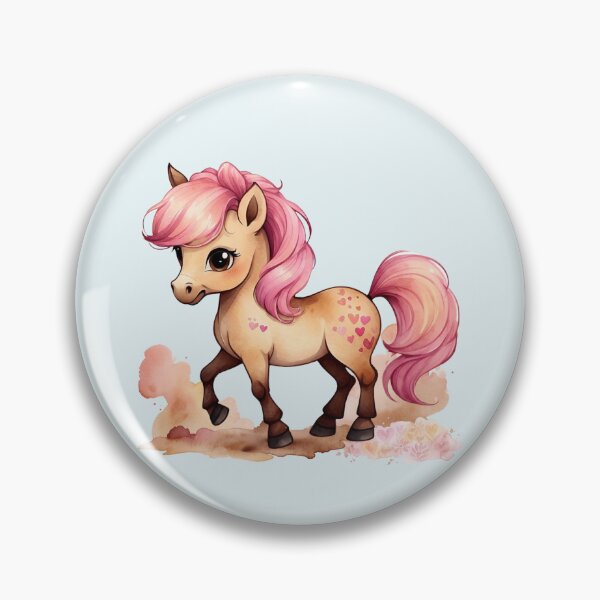 Item preview, Cute Pink Pony – Kawaii Watercolor Horse for Kids. designed and sold by NewtBoo.