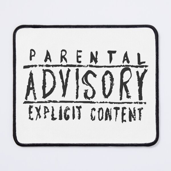 Item preview, [BLCK] Parental Advisory: Explicit Content | Funny Warning Label Typography T-Shirt designed and sold by myTRASHure-com.