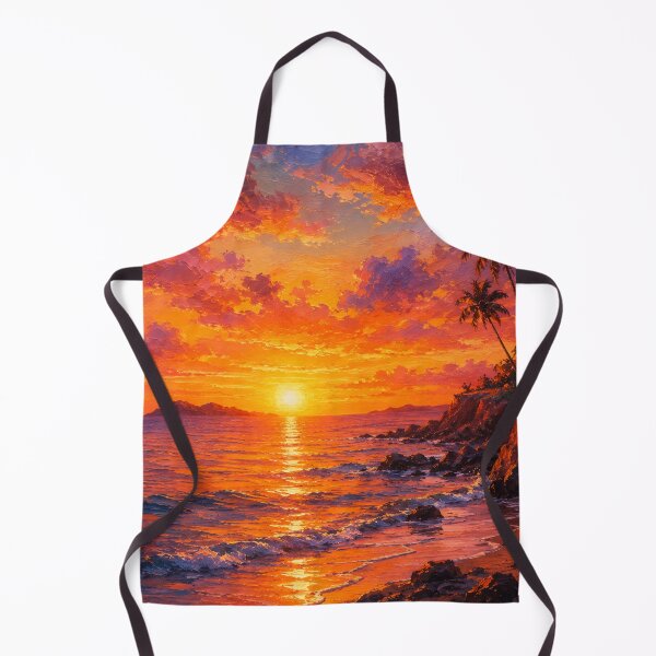 Item preview, Vibrant Tropical Sunset Oil Painting designed and sold by 0606PM.