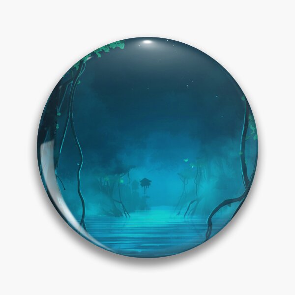 Item preview, Whispering Mangrove Abyss Watercolor Alien Landscape designed and sold by Luminous Wilds.