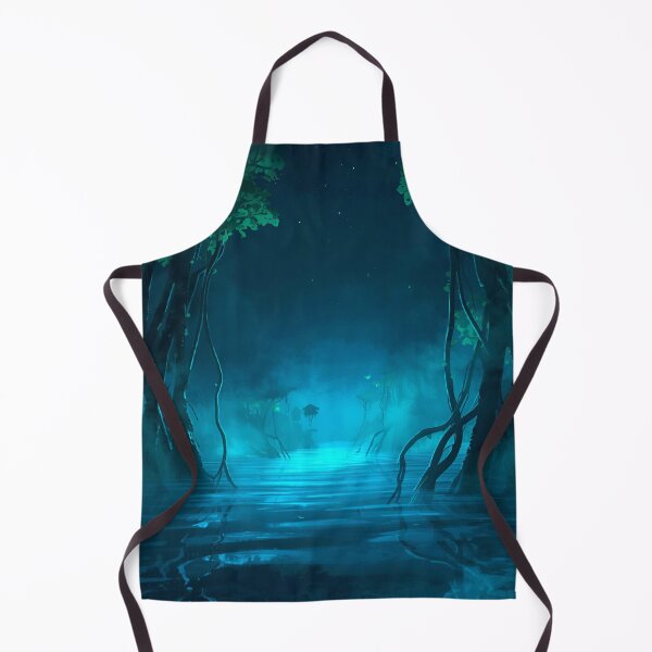 Item preview, Whispering Mangrove Abyss Watercolor Alien Landscape designed and sold by Luminous Wilds.