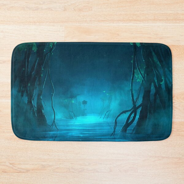Item preview, Whispering Mangrove Abyss Watercolor Alien Landscape designed and sold by Luminous Wilds.