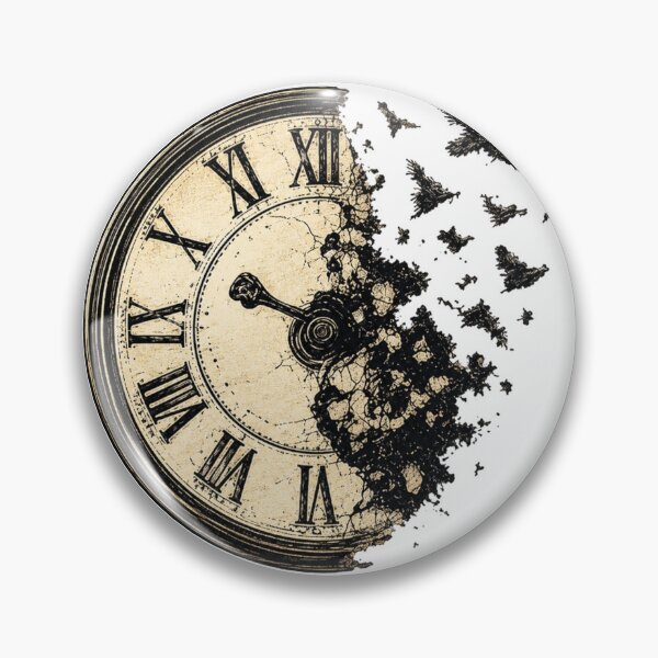 Item preview, Abstract Dissolving Antique Clock Time Art designed and sold by GoldenPetalAma.
