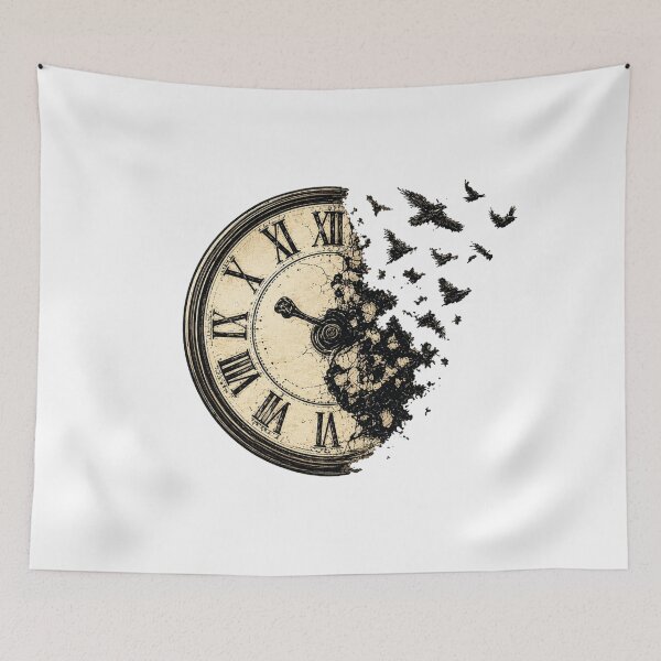 Item preview, Abstract Dissolving Antique Clock Time Art designed and sold by GoldenPetalAma.