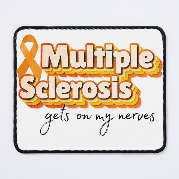 Item preview, Multiple Sclerosis Gets On My Nerves — Funny MS Awareness Orange Ribbon Gift designed and sold by DonnaRaine.