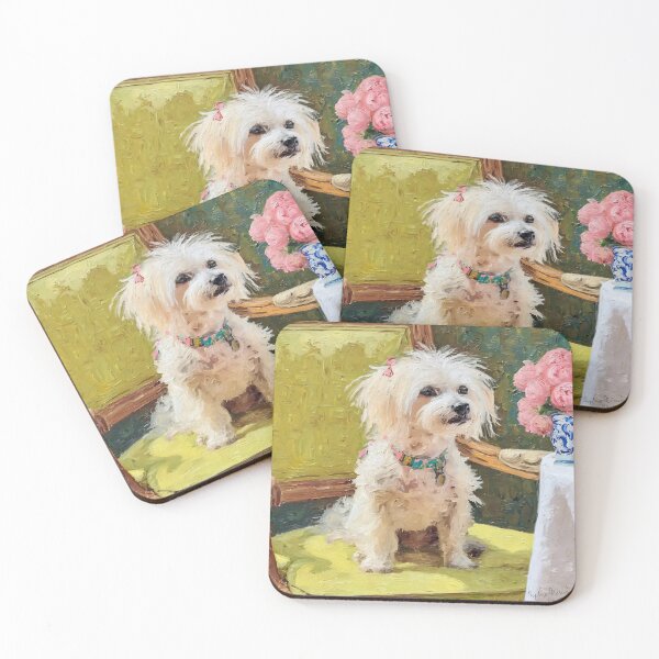Item preview, Grandmillennial art, Bad Hair Day, Whimsical dog art designed and sold by SophieClimaArt.