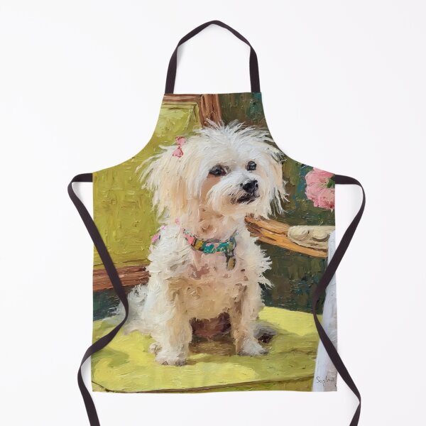 Item preview, Grandmillennial art, Bad Hair Day, Whimsical dog art designed and sold by SophieClimaArt.