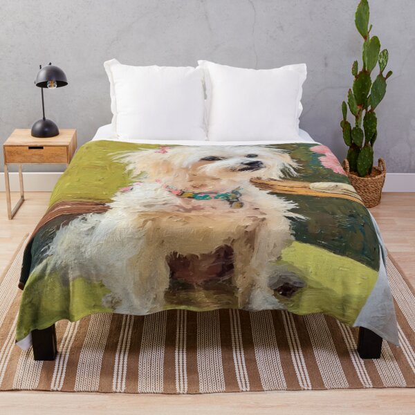 Item preview, Grandmillennial art, Bad Hair Day, Whimsical dog art designed and sold by SophieClimaArt.