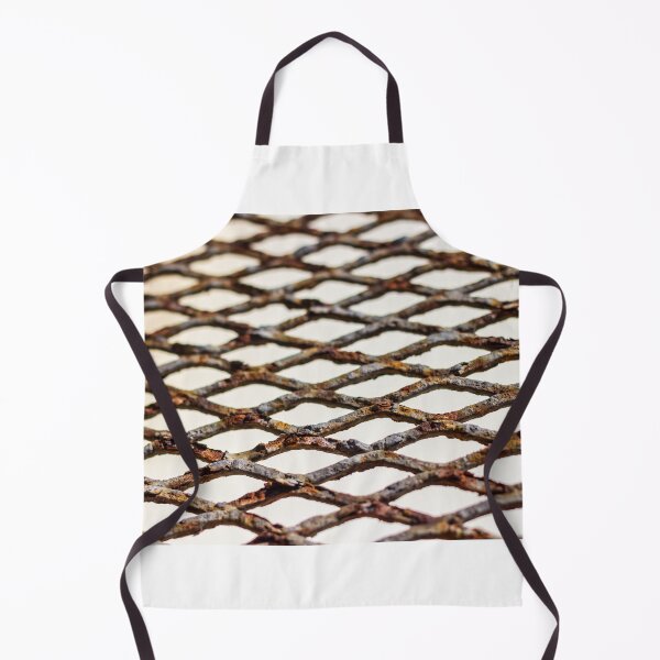 Item preview, Closeup of Rusty Metal Mesh Grate Showing Corroded Diamond Pattern and Weathered Industrial Texture designed and sold by Nmallia.