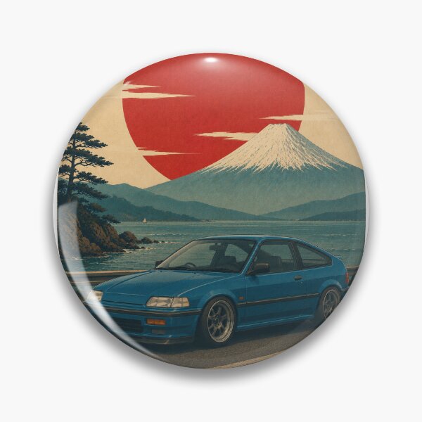 Item preview, Retro Japanese late-1980s compact hatchback inspired in blue designed and sold by Traceursniper.