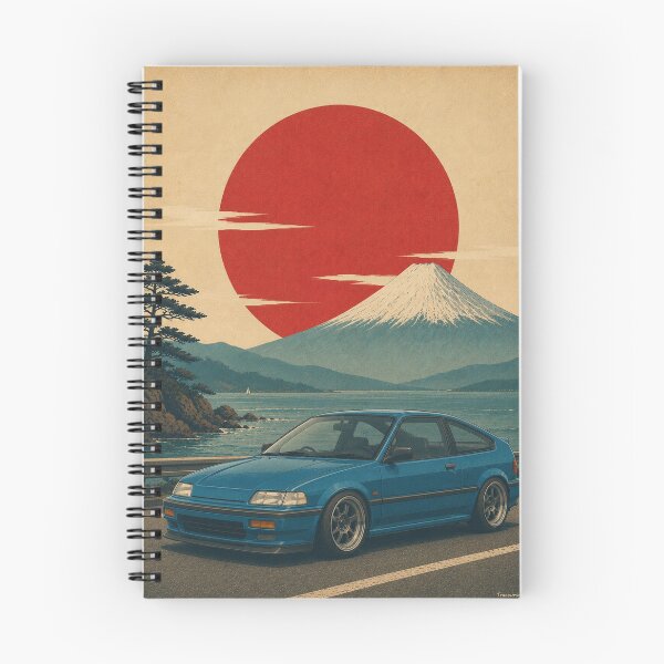 Item preview, Retro Japanese late-1980s compact hatchback inspired in blue designed and sold by Traceursniper.