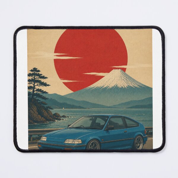 Item preview, Retro Japanese late-1980s compact hatchback inspired in blue designed and sold by Traceursniper.