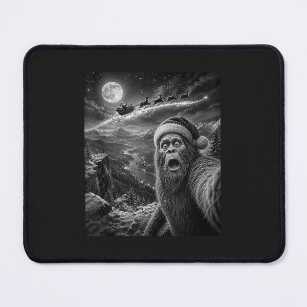 Item preview, Christmas Bigfoot Selfie Funny Santa Sleigh Sasquatch Vintage Winter Design designed and sold by kiralynstration.