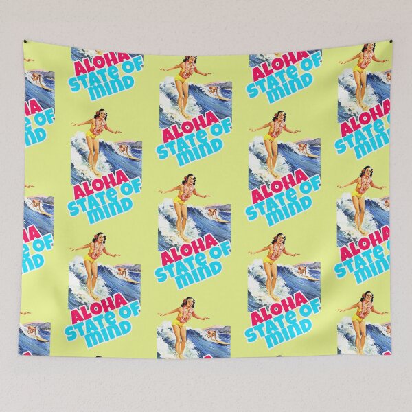 Item preview, Aloha State of Mind Vintage Surfing Quote designed and sold by Mauswohn.