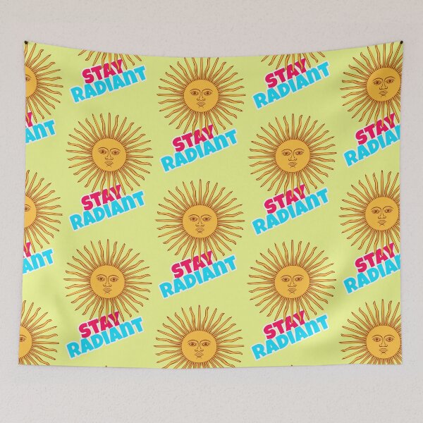 Item preview, Stay Radiant Vintage Sun Motivational Quote designed and sold by Mauswohn.