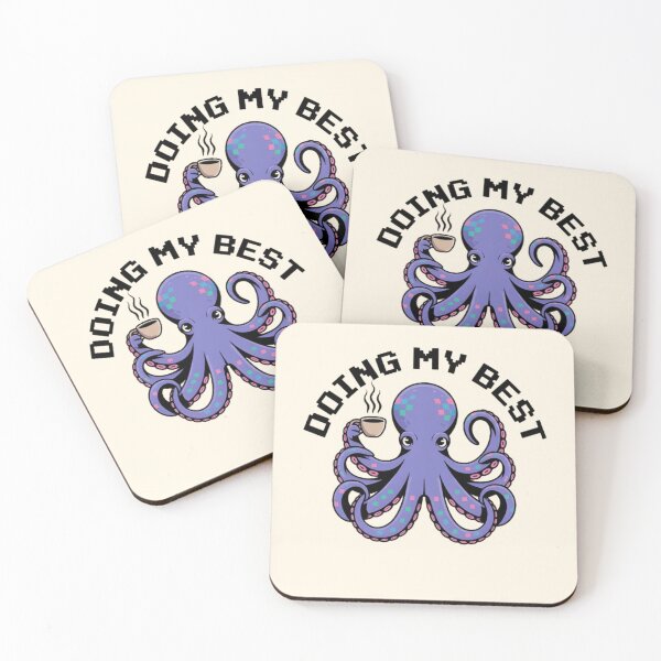 Item preview, Doing My Best Octopus Shirt Coffee – Cute Funny Overwhelmed Anxiety Meme designed and sold by ZyxDes.