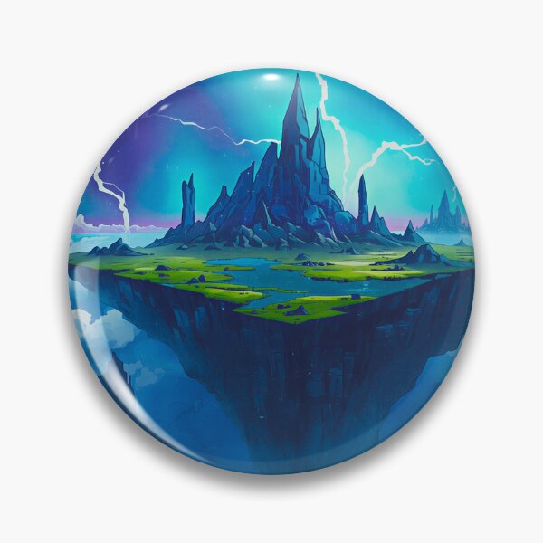 Item preview, Stormspire Plateau Watercolor Alien Landscape designed and sold by Luminous Wilds.