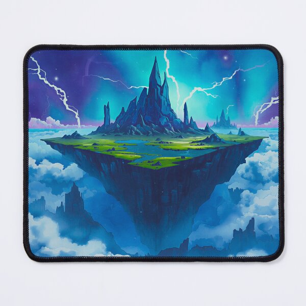 Item preview, Stormspire Plateau Watercolor Alien Landscape designed and sold by Luminous Wilds.