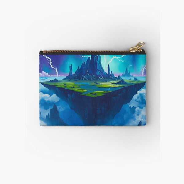 Item preview, Stormspire Plateau Watercolor Alien Landscape designed and sold by Luminous Wilds.