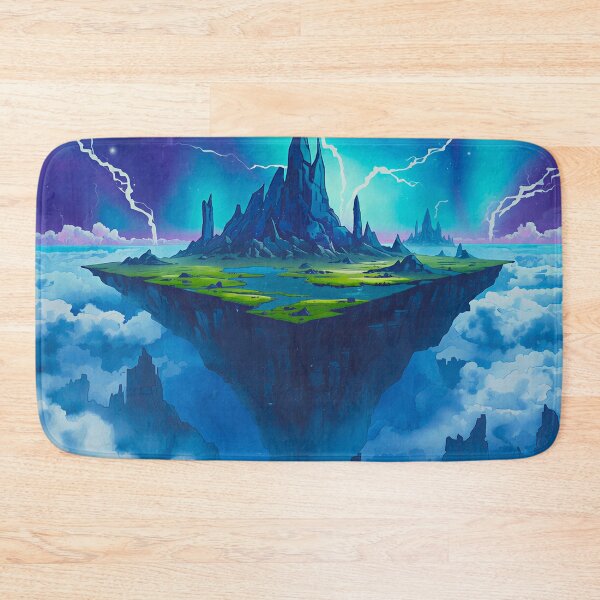Item preview, Stormspire Plateau Watercolor Alien Landscape designed and sold by Luminous Wilds.