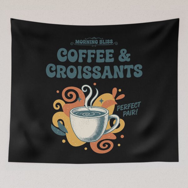 Item preview, Breakfast Morning Bliss Coffee And Croissants designed and sold by LuminOrb.