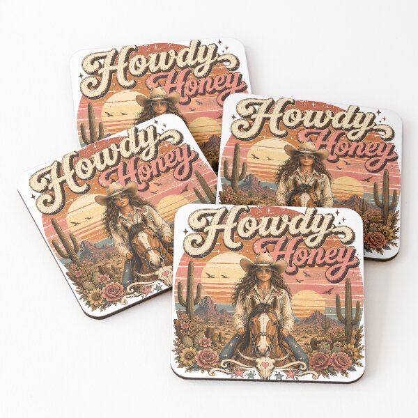 Item preview, Howdy honey cowgirl sunset vibes designed and sold by Side Quest Co..