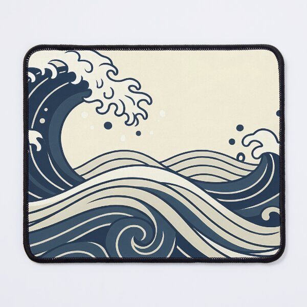Item preview, Japanese Ukiyo-e Wave Abstract Minimalist Ocean Art designed and sold by BCW.