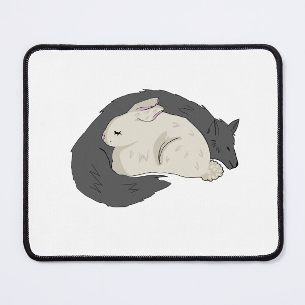 Item preview, Wolf and rabbit cuddle sticker designed and sold by Parisproduced.