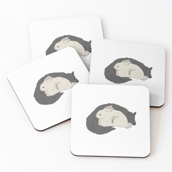 Item preview, Wolf and rabbit cuddle sticker designed and sold by Parisproduced.