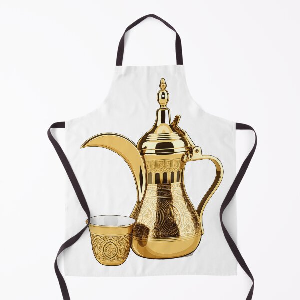 Item preview, Traditional Golden Arabic Coffee Pot and Cup designed and sold by LaylaArtStudio.