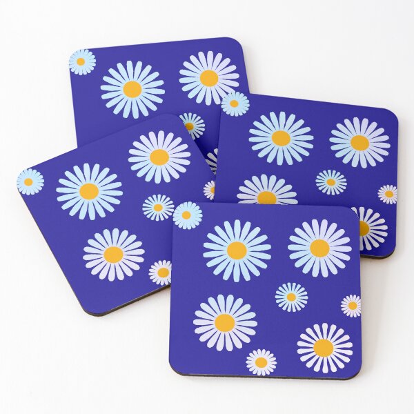 Item preview, Subtle Gradient Daisies on Blue  designed and sold by JaygiesDesign.