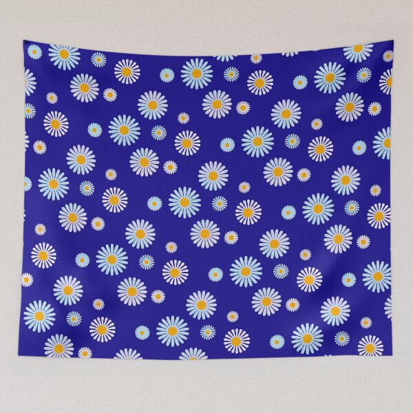 Item preview, Subtle Gradient Daisies on Blue  designed and sold by JaygiesDesign.