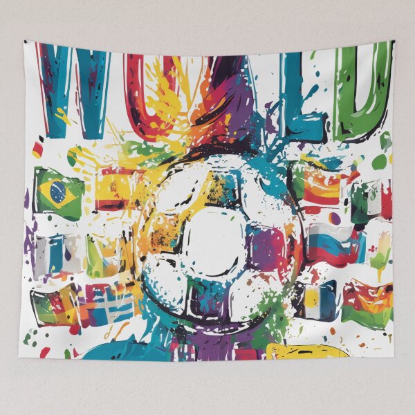 Item preview, Colorful World Cup Football Art designed and sold by Ekracreatives.