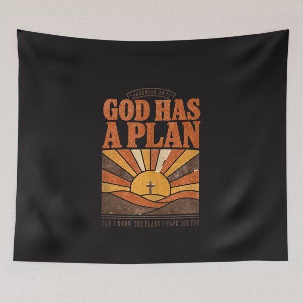 Item preview, Jeremiah 29:11 Christian Faith Retro Sunrise God Has a Plan Bible Verse designed and sold by kiralynstration.