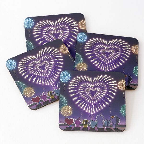 Item preview, Romantic Fireworks Heart Over City - Kawaii Nightscape Skyline Sticker designed and sold by Billy Morfo™.