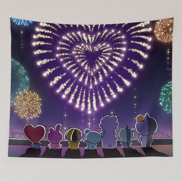 Item preview, Romantic Fireworks Heart Over City - Kawaii Nightscape Skyline Sticker designed and sold by William Cano.
