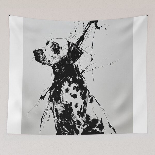 Item preview, Splattered Dalmatian Portrait designed and sold by lautir.
