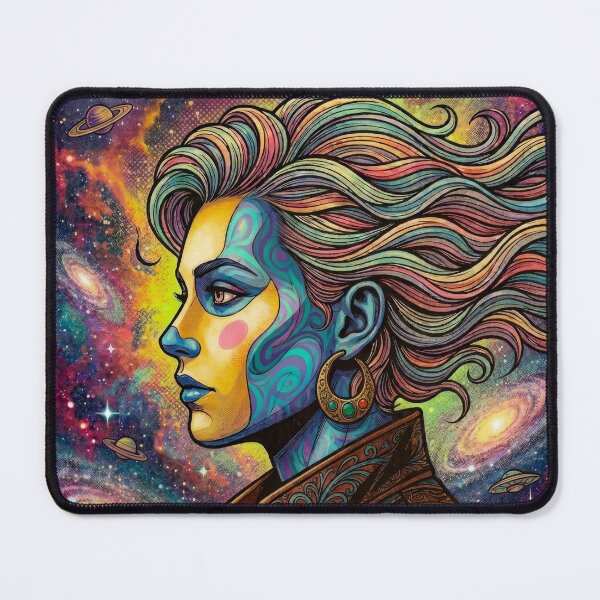 Item preview, Cosmic Goddess: Vintage Sci-Fi Fantasy Print - Psychedelic Universe designed and sold by WheresMyMojo.