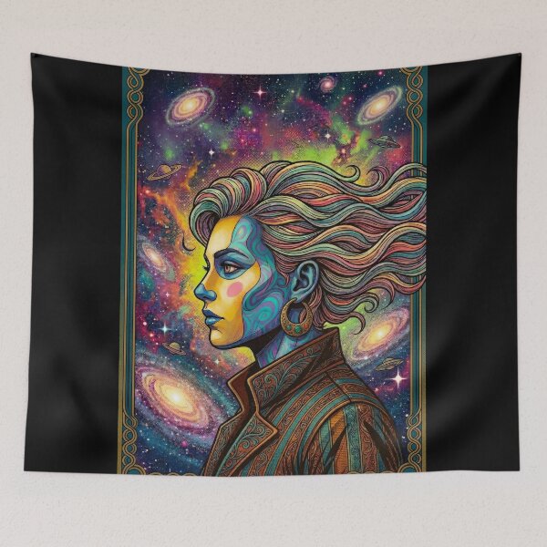 Item preview, Cosmic Goddess: Vintage Sci-Fi Fantasy Print - Psychedelic Universe designed and sold by WheresMyMojo.