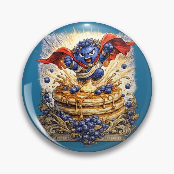 Item preview, Superhero Blueberry Pancake Breakfast Funny Fantasy Fruit Design designed and sold by irfanshikh.